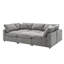 Chenille moderne, 6 places, gris, peu encombrant-1826625098