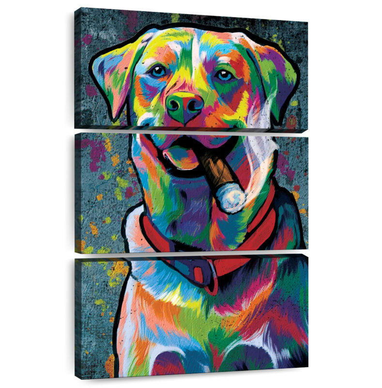 Brampt Acrylic Abstract Dog, 32" H x 20" W