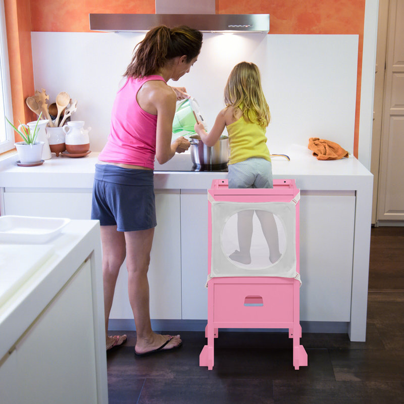 Marchepied avec rangement Ethredge, Rose