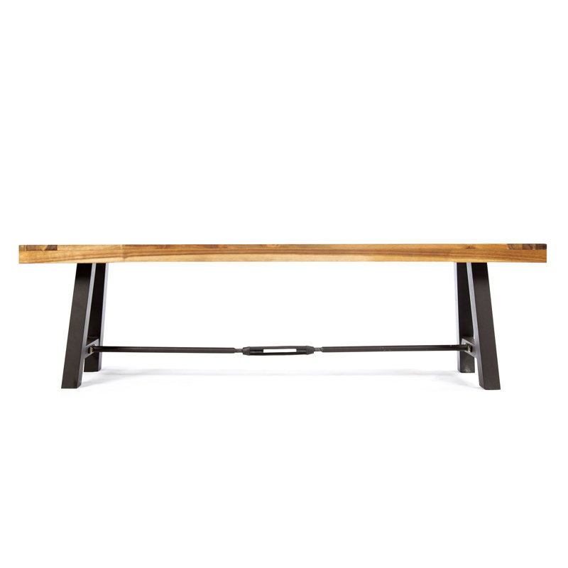 Banc de salle à manger en bois d'acacia, banc de patio sans dossier