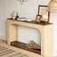 Table console à 2 niveaux en bois avec lumières DEL