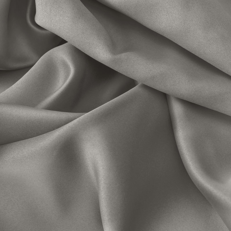 Ardelle Blackout Curtain Single Panel, 56" W x 84" L, Gray with Brushed Nickel Grommets