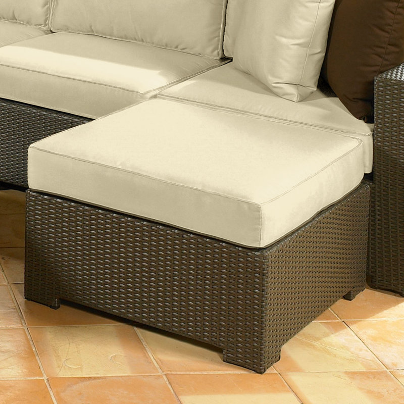 Sunbrella® Outdoor Ottoman Cushion, 3.5" H x 23.5" W x 20.5" D, Sunbrella® Canvas Canvas