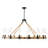 16-light rattan weave Wagon Wheel Chandelier