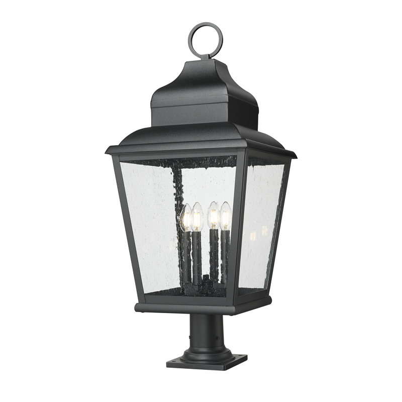 Raphael 35 inch Sand Black 4 Light Outdoor Pier Mounted Fixture