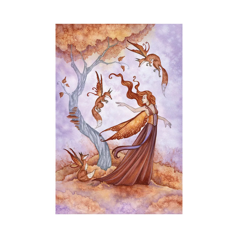 «Autumn Companions» par Amy Brown - impression, H 12 po x l 8 po x P 0,75 po