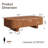 55'' Coffee Table with Storage Solid Wood Living Room Table