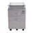 Rolling File Cabinet with Glass Top, Gray-1612386285