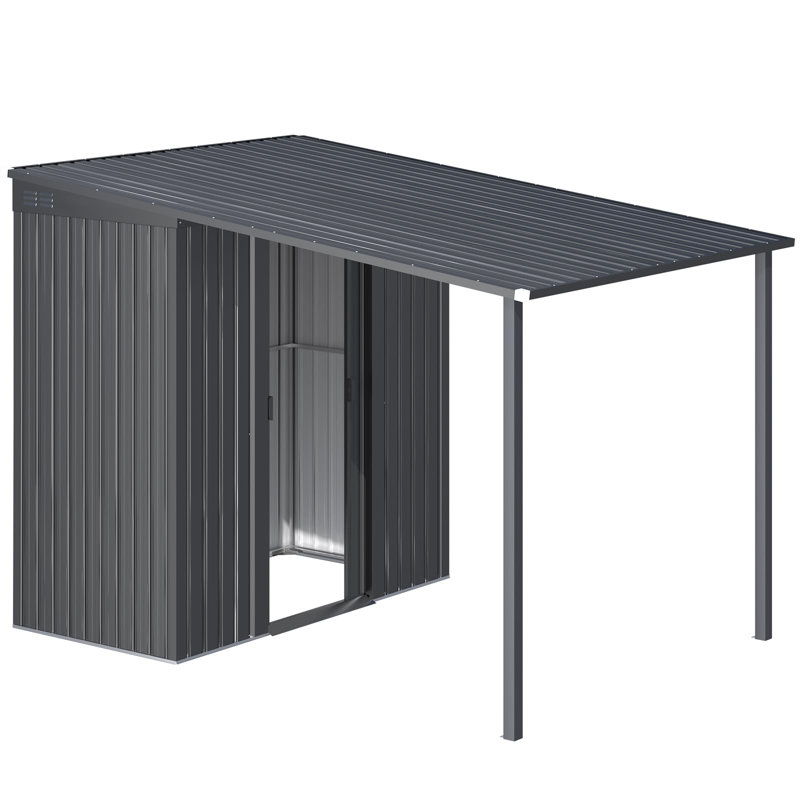 Metal Lean-To Shed & Pergola Combo