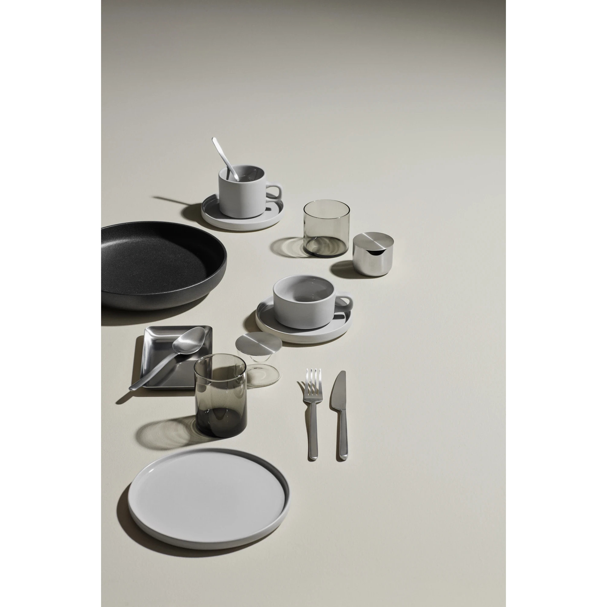 PILAR Stoneware 5.51" Bread and Butter Plate, Mirage/Gray