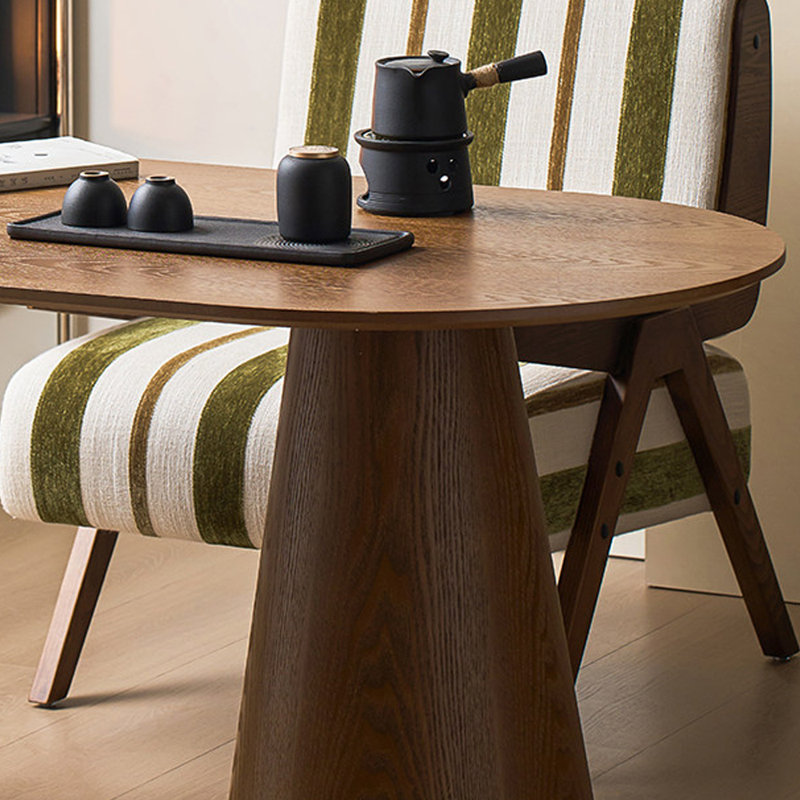 Table de salle à manger ovale brune durable, 24.8"H x 55.11"L x 27.55"W