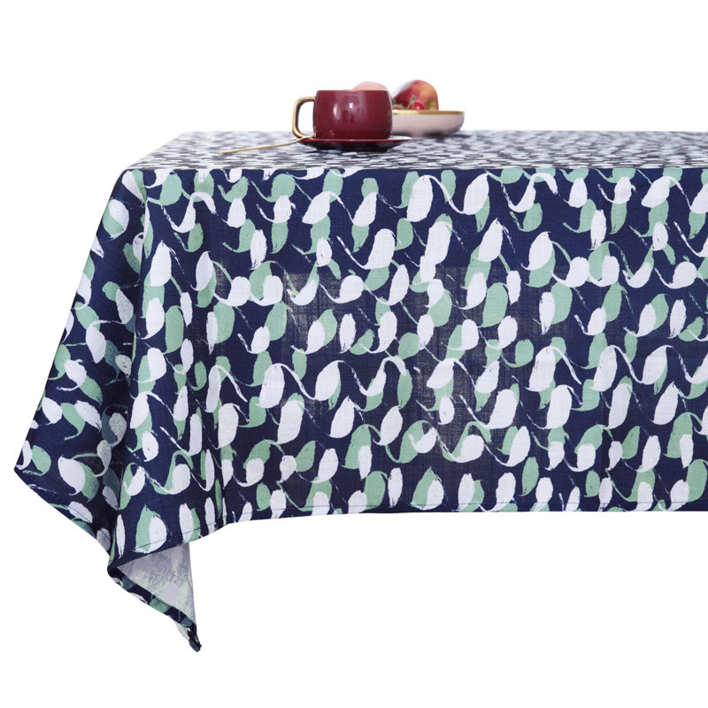 Faux Linen Water and Spill Resistant Tablecloths, Gray, 108'' L x 54'' W