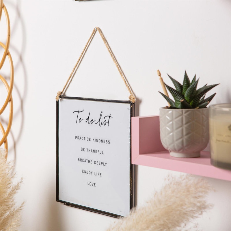 Nicola Spring - Hanging Metal Photo Frames- Black, Rectangle, 4" x 4", 5
