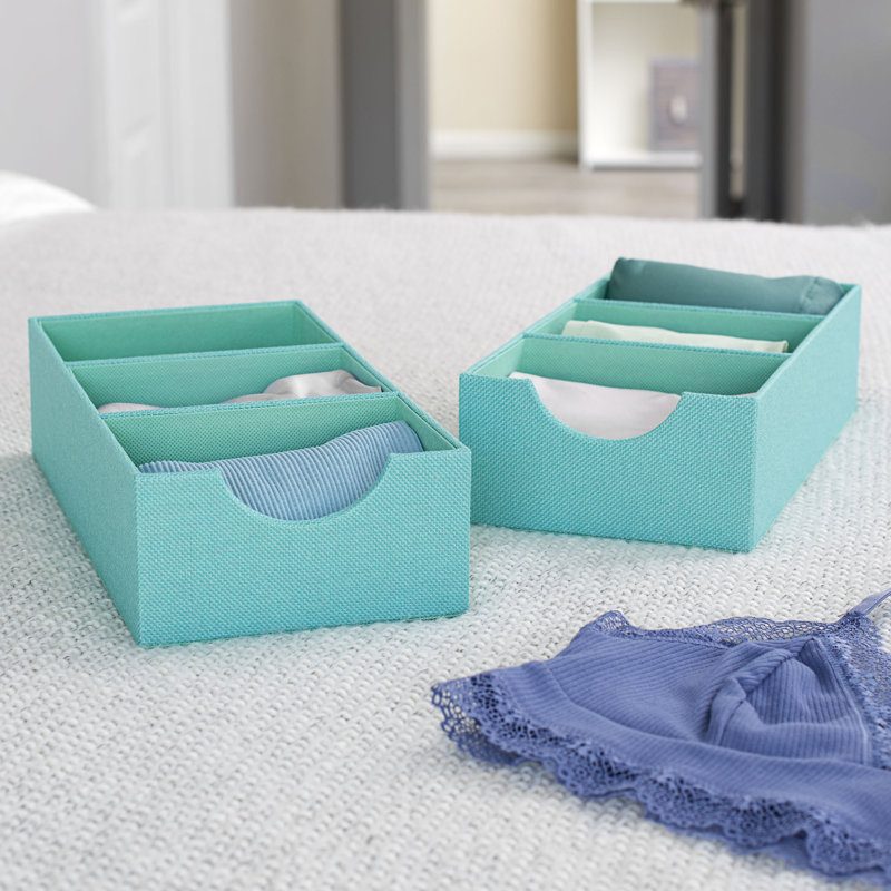 Kinney 3" H x 12" W x 6" D Organizer Set, Seafoam