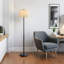 Lampe sur pied noire moderne de 62 po, convenant à la chambre à coucher, à la salle de lecture, au bureau et à la chambre d'enfant (sans ampoule)