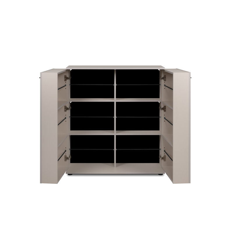 24 Pair Shoe Storage Cabinet, in Grey