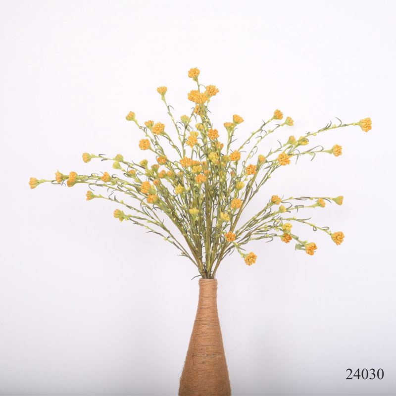 Artificial Wildflower Floral Arrangement With Long Stems For Vase Filler Table Decoration Home Decor, Yellow