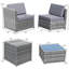 Ensemble de conversation modulaire en rotin avec coussins 8 pièces Burand-422121575