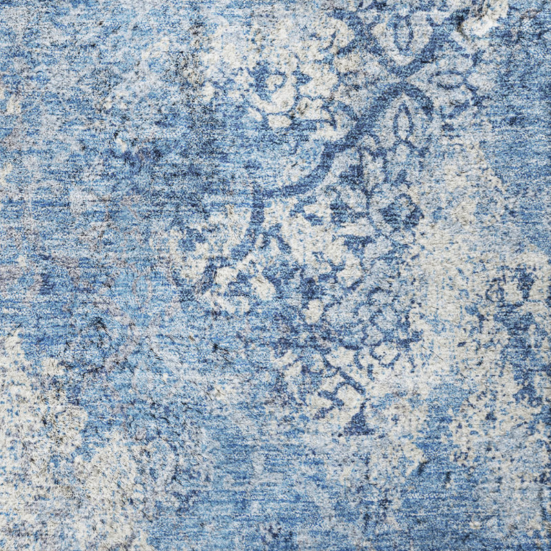 Tapis à poils longs Dream Shag ADS769 de qualité supérieure, lavable à la machine., Bleu, 9 pi x 12 pi