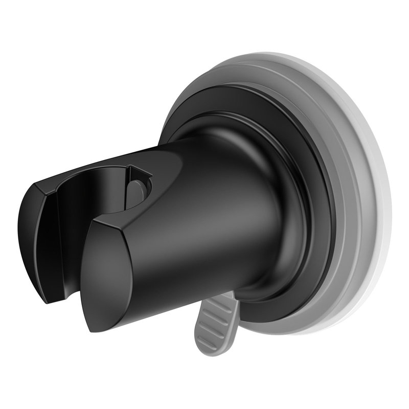 Adjustable No-Drill Suction Handheld Shower Head Holder, Matte Black