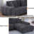 Swapan Modern Chenille Couch Sofa Sectional with Deep Tufted Seat-850894990-831549240