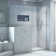 Unidoor Plus 48" W x 30.375" D x 72" H Frameless Pivot Rectangle Shower Enclosure with Fixed Panel
