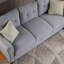 Lin moderne 3, gris-bleu, capacité de poids confortable, lin gris-bleu de salon, résistance au froid,