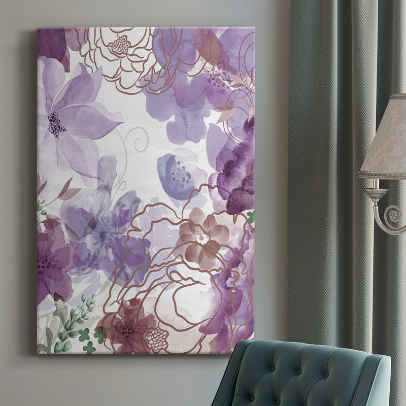 Bouquet de rêves VI - peinture sur toile tendue, H 27 po x l 16 po x P 1 po
