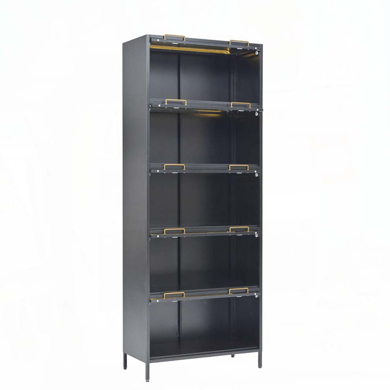 Bibliothèque de 78,75 po de hauteur avec lumières DEL pour objets de collection