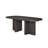 Mez Dining Table, 78 Inch Rectangular Top, Double Pedestal Base, Ebony Black