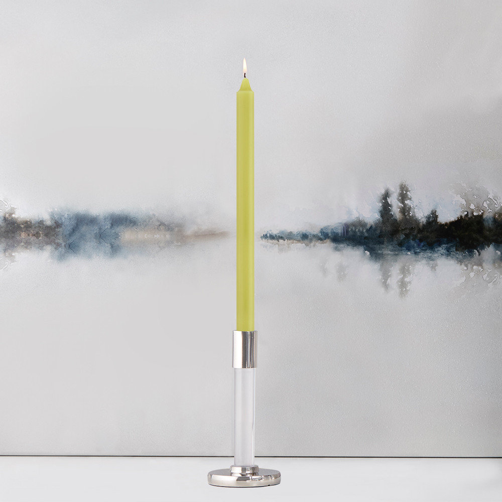 Unscented Taper Candle, 12" H x 0.88" W x 0.88" D, Willow