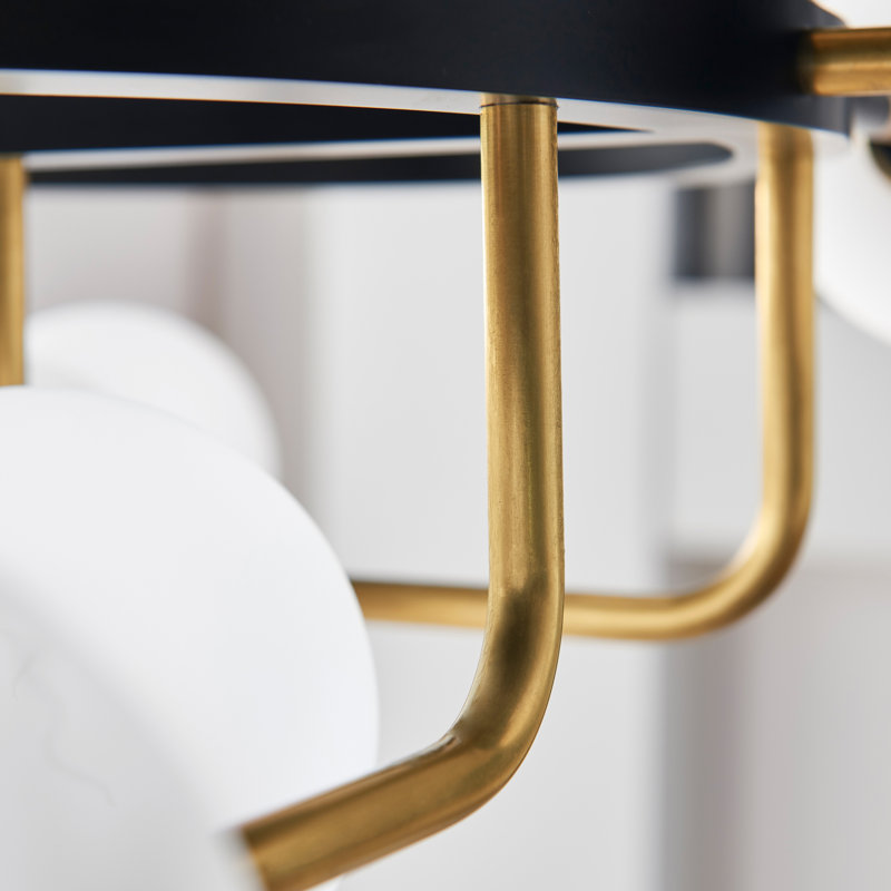 Viaggio 12 - Light Chandelier, Brass, Opal, Yes