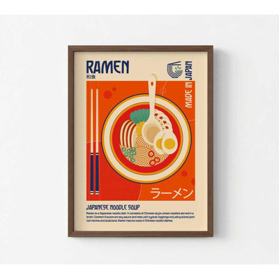 Japanese Ramen Art Print, Noodle Soup Illustration