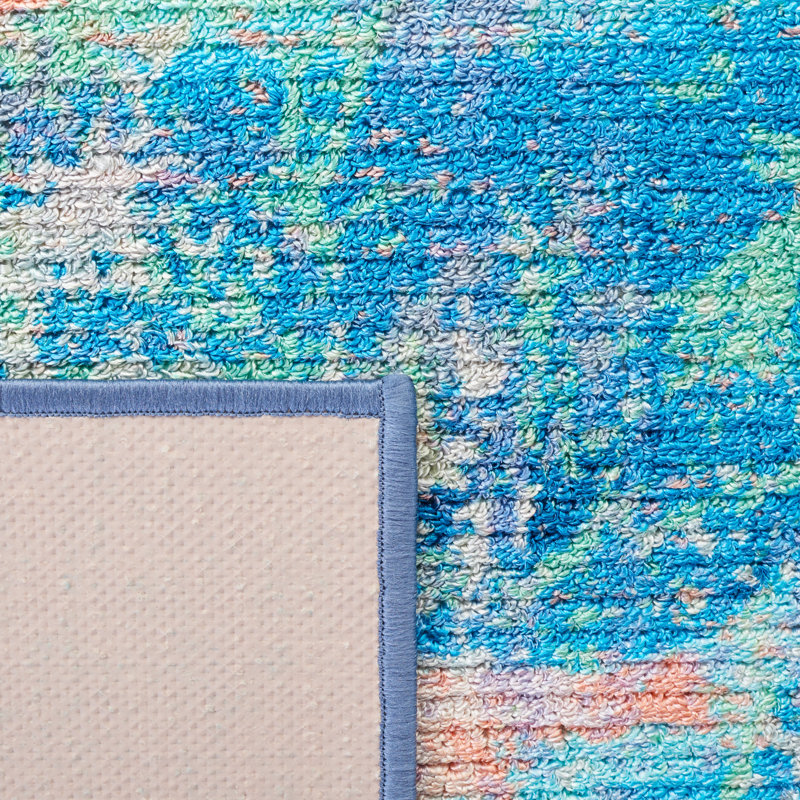 Sequoia Performance Machine Washable Abstract Rug, Square 6'7"