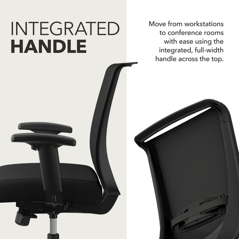 Convergence Mesh Ergonomic Task Chair, Fabric, Black