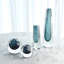 Square Cut Glass Vase-Azure