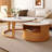 Round Nesting Coffee Table With Drawer
