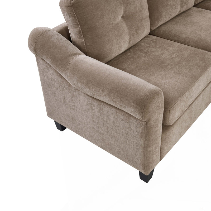 Canapé modulaire en U en chenille de 106,3 po de large canapé modulaire en U pour salon, Brown