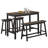 Castillo 4 - Person Solid Wood Top Four Leg Dining Set-1146582157