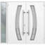 Porte d'entrée extérieure double prémontée en métal, Deux 6500, émail blanc, verre dépoli, imposte latérale, style moderne, peinte, ouverture vers l'intérieur à droite, 88 x 80-95265380-95265382-95265384