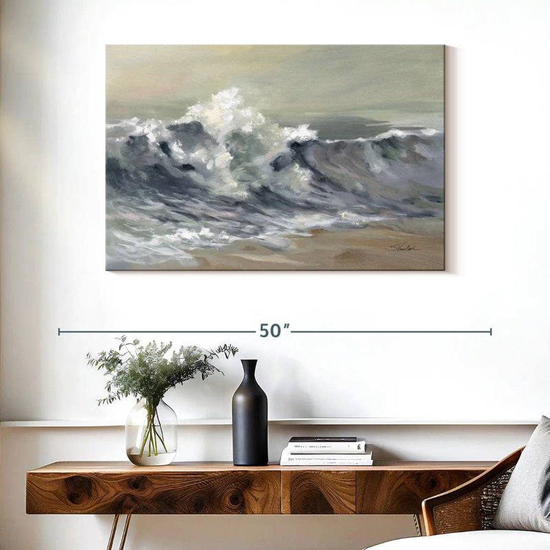 Senne sereine éclaboussant la vague, H 26 po x l 39 po