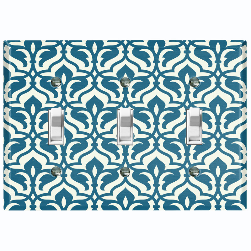 Patterned 3 - Gang Toggle Light Switch Standard Wall Plate
