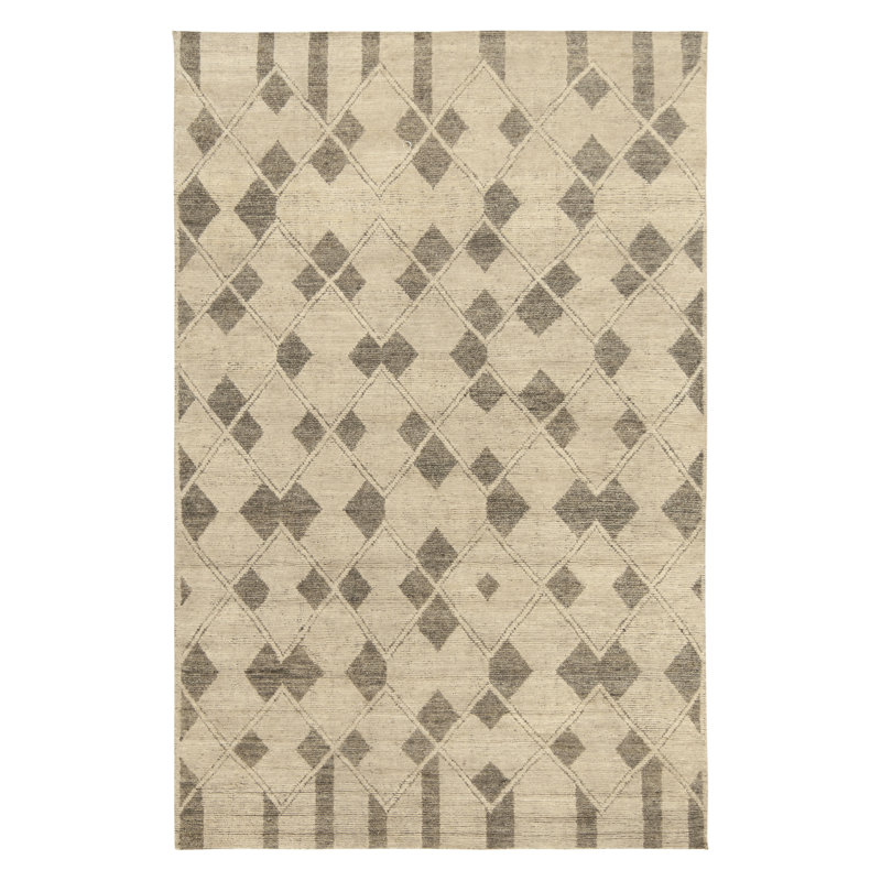 Hand Knotted Wool Geometric Area Rug