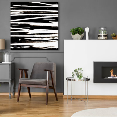«Streaking Paths 3» par Alonzo Saunders, art mural en verre acrylique, 36 po x 36 po