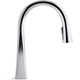 Graze Pull-Down Kitchen Sink Faucet with Three-Function Sprayhead
