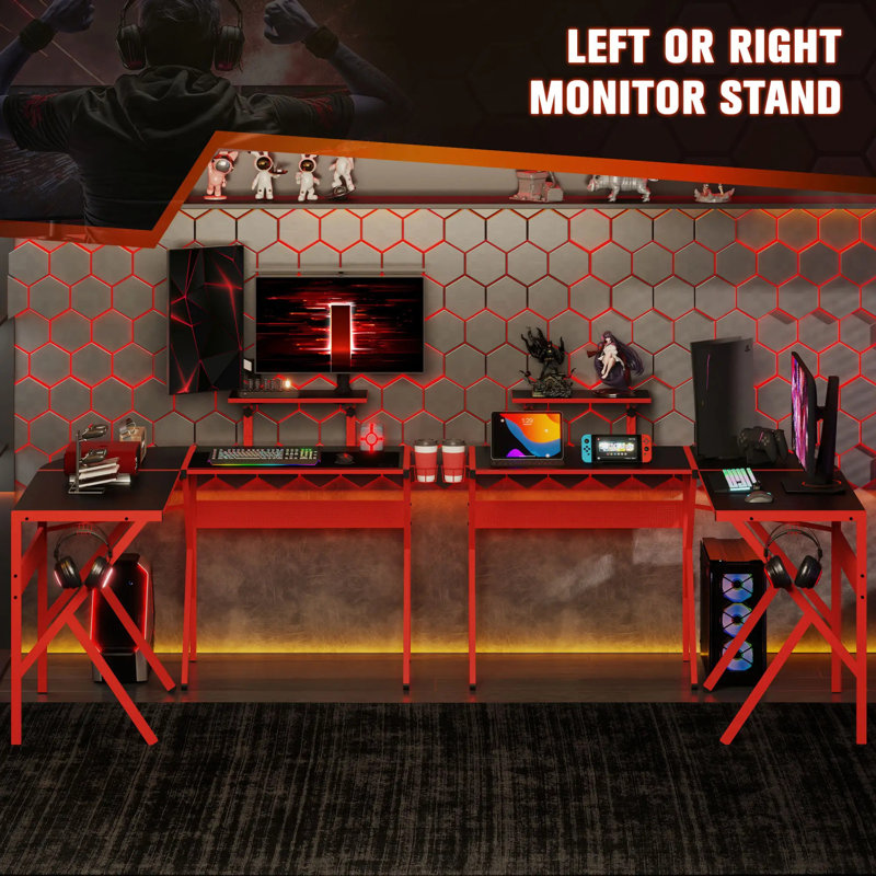 L-Shaped Metal Base Computer Desk