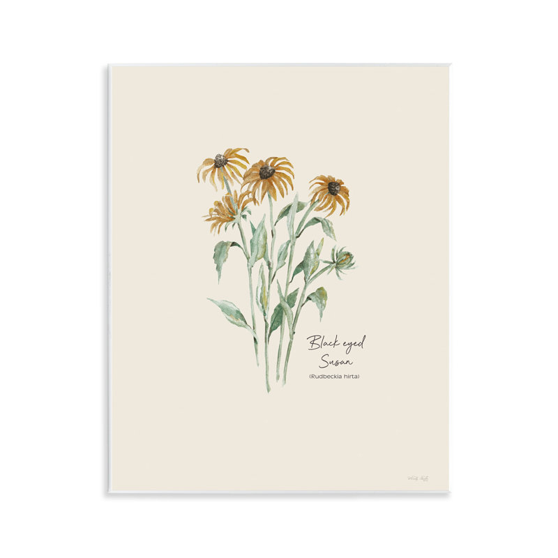 "Black Eyed Susans", art mural sur bois par Cindy Jacobs