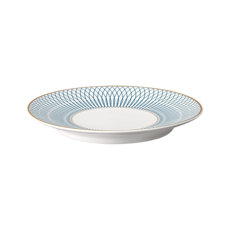 Porcelain Modern Deco Set of 4 Medium Plates