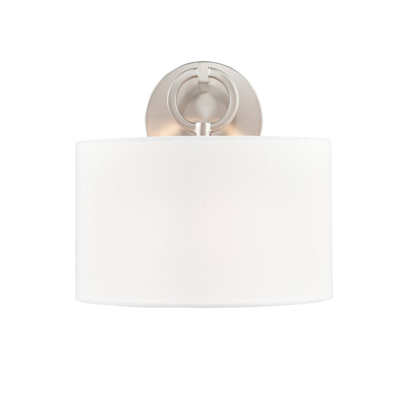 Karnesia 9.6" Tall Steel Armed Sconce, Brushed Nickel