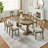 7-PCS Mid-Century Extendable Wooden Dining Table Set For 6 Persons-1708655028-1708655031